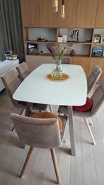 livingtafel met 6 stoelen, Huis en Inrichting, Ophalen, 100 tot 150 cm, 200 cm of meer, Zo goed als nieuw