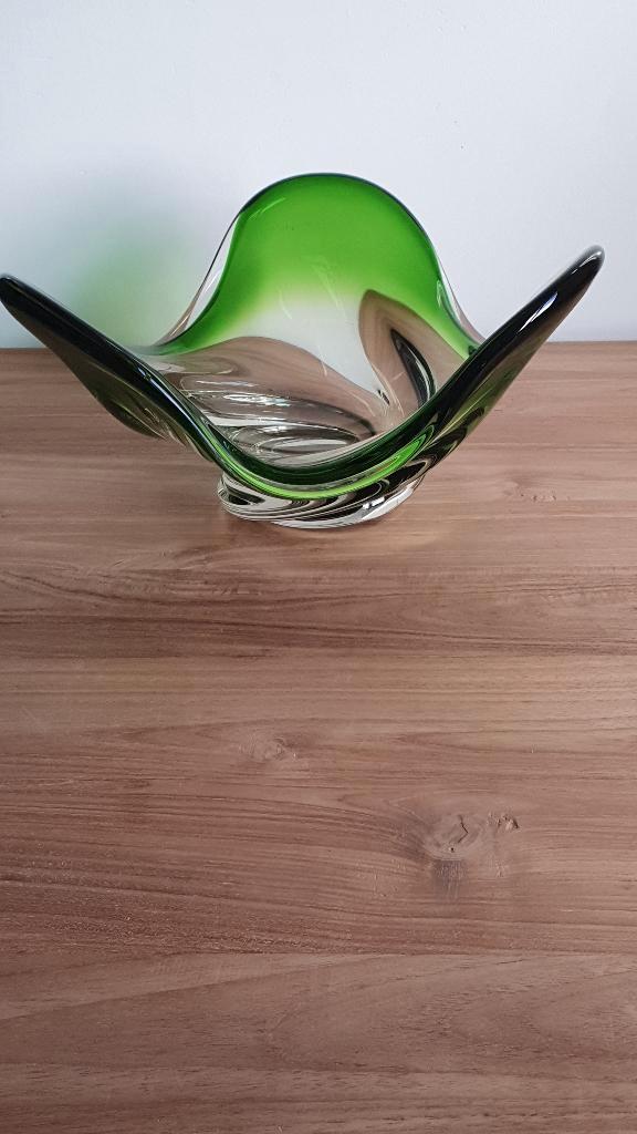 transparant fruitbakje van groen glas, Antiek en Kunst, Antiek | Glaswerk en Kristal, Ophalen