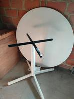 Ronde eettafel wit 4 personen 110cm diameter, Huis en Inrichting, Tafels | Eettafels, Ophalen, Zo goed als nieuw