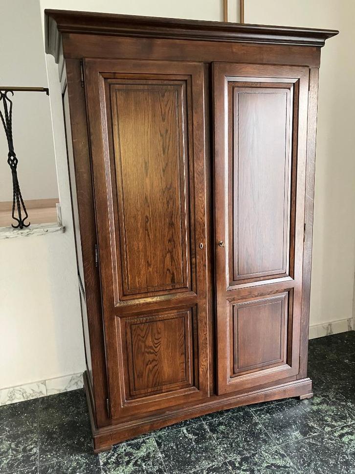 Armoire d'entrée vintage en chêne - penderie, Antiquités & Art, Antiquités | Meubles | Armoires, Enlèvement