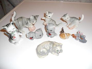 Figurines chats - 12€ le lot ou 1,5€ pour 1 - voir photos