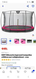 Exit inground trampoline 1 jaar oud. Net is nog nieuw, Kinderen en Baby's, Speelgoed | Buiten | Trampolines, Ophalen