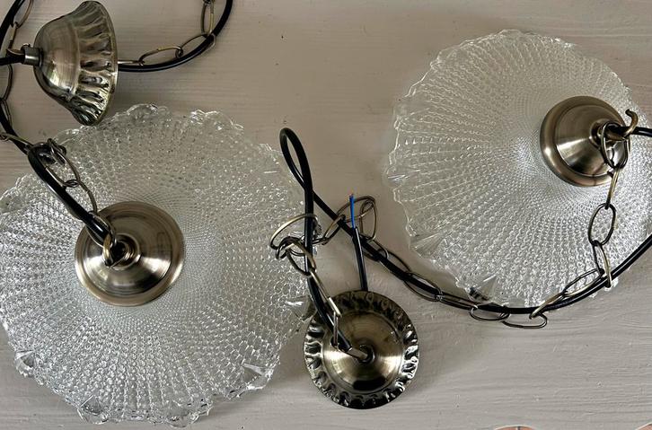 Holophane hanglampen 2x, Antiek en Kunst, Antiek | Verlichting, Ophalen of Verzenden