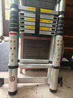 Telescopische ladder, Doe-het-zelf en Bouw, Ladders en Trappen, Ophalen, Gebruikt, Ladder