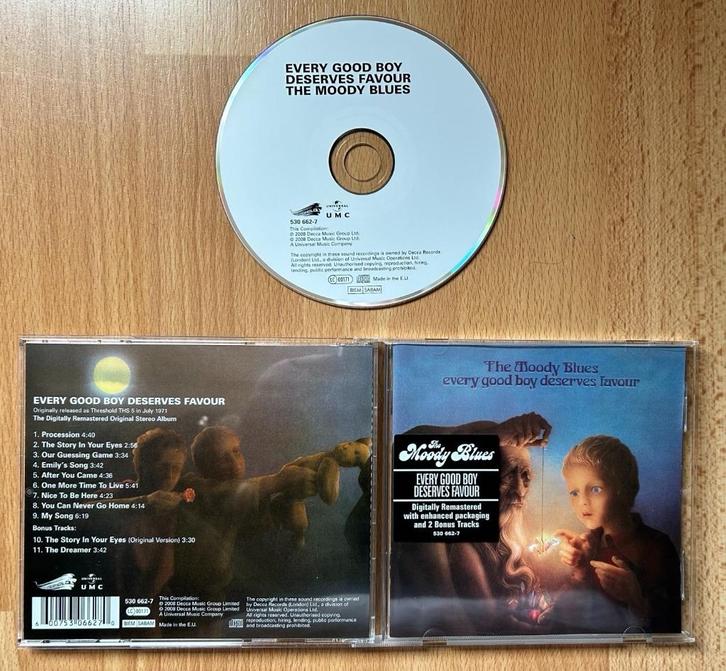 CD THE MOODY BLUES - EVERY GOOD BOY DESERVES FAVOUR + BONUS, Cd's en Dvd's, Cd's | Rock, Zo goed als nieuw, Poprock, Ophalen of Verzenden