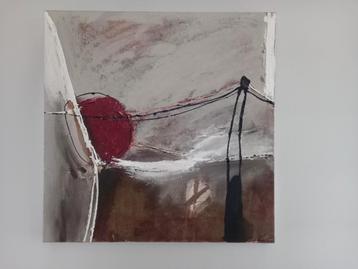 Schilderij 80x80 warme kleuren beschikbaar voor biedingen