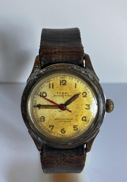 Tusal - Ancre (17 rubis) de 1940, Bijoux, Sacs & Beauté, Montres | Hommes, Utilisé, Montre-bracelet, Autres marques, Autres matériaux