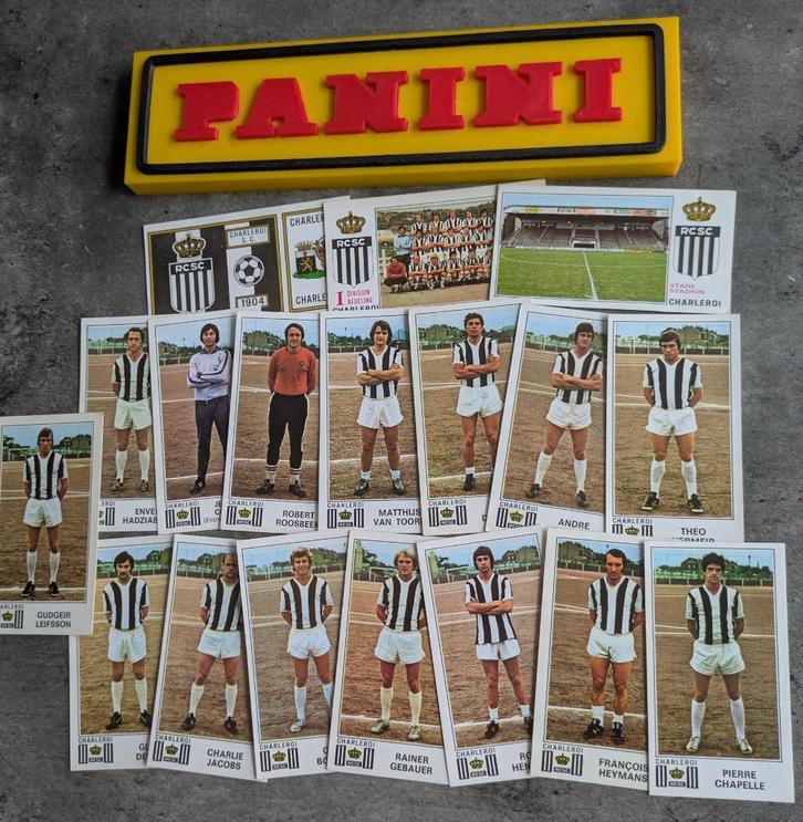 PANINI FOOTBALL 76 SP.CHARLEROI 18x AUTOCOLLANTS 1976, Hobby & Loisirs créatifs, Autocollants & Images, Envoi