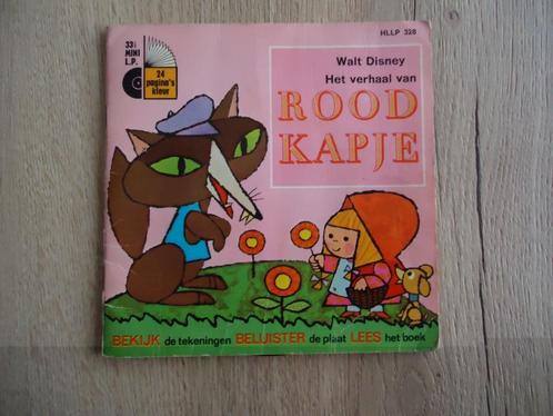 Part 130 - Mini LP "Walt Disney" Het verhaal van Roodkapj, Cd's en Dvd's, Vinyl | Kinderen en Jeugd, Gebruikt, Verhaal of Sprookje