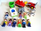 Playmobil 123 set: 9 poppetjes, 3 dieren en voertuigen, Ophalen of Verzenden, Gebruikt, Complete set