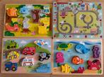 3 Puzzles encastrer + jouet d'apprentissage, Ophalen, Zo goed als nieuw, 6 maanden tot 2 jaar, Van hout