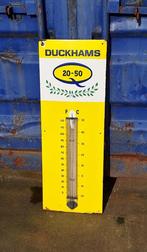 Emaille Duckhams Motor Oil thermometer., Verzamelen, Ophalen, Gebruikt, Reclamebord