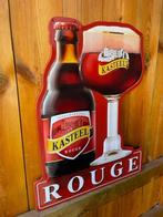 Metalen reclameplaat : Kasteelbier Rouge, Verzamelen, Biermerken, Ophalen of Verzenden, Zo goed als nieuw, Reclamebord, Plaat of Schild
