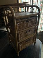 Bamboe rek met 3 manden, Huis en Inrichting, Ophalen, Gebruikt, Mand, Riet