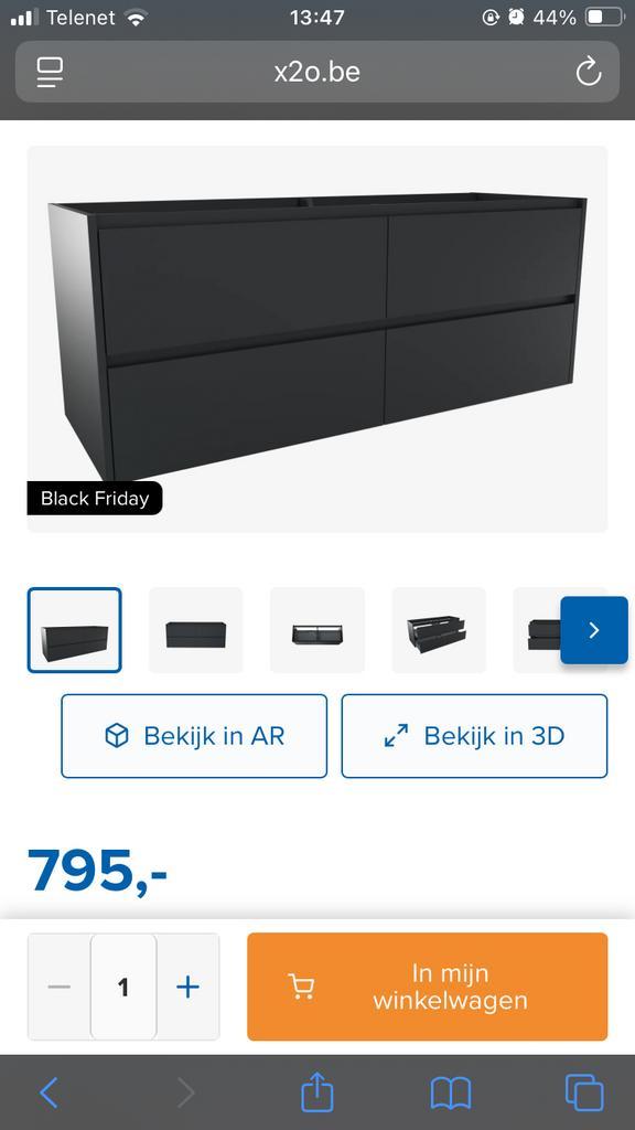 Meuble de toilette Storke Seda x20, Maison & Meubles, Salle de bain | Meubles de Salle de bain, Neuf, Meuble lavabo, 100 à 150 cm