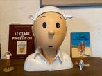 Grand buste Tintin mouchoir, Comme neuf, Tintin
