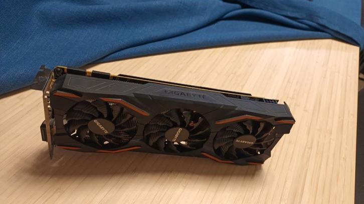 Videokaart GTX 1080 GIGABYTE, Informatique & Logiciels, Cartes vidéo, Utilisé, Nvidia, PCI-Express 3.0, GDDR5, HDMI, DisplayPort