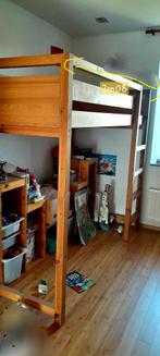 Loftbed van grenen, Kinderen en Baby's, Kinderkamer | Stapelbedden en Hoogslapers, Ophalen, Gebruikt, Hoogslaper