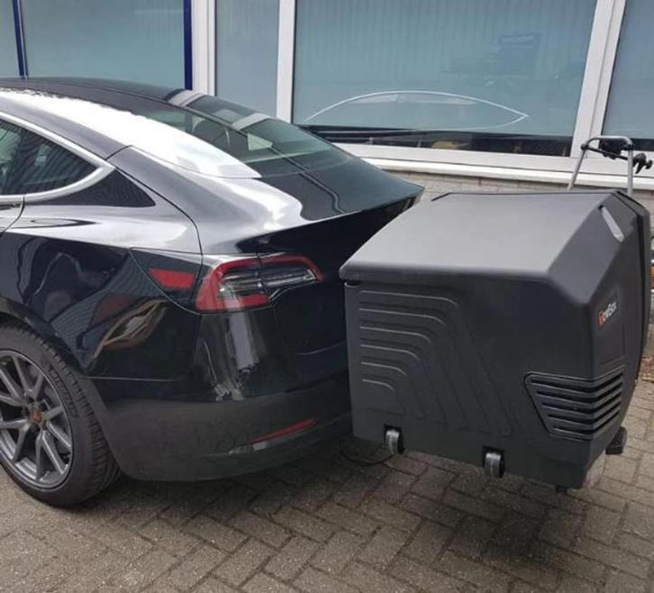 Trekhaak V3 zwarte bagagebox voor verhuur, Auto diversen, Dakkoffers, Gebruikt, Ophalen of Verzenden