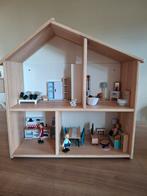 Poppenhuis met meubeltjes en poppetjes, Ophalen, Gebruikt, Poppenhuis