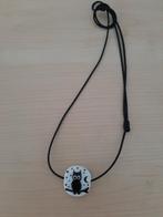 Halsketting met hanger met uil, Handtassen en Accessoires, Kettingen, Ophalen, Wit, Verstelbaar