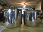 2 grote kookpotten inox, Ophalen, Gebruikt, Inox, Overige typen