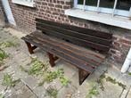 Houten tuinbank gevernist, Tuin en Terras, Ophalen, Gebruikt