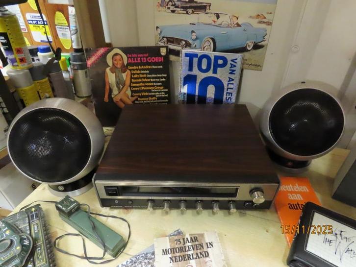 Jaren 70 vintage audio Onkyo receiver Blaupunkt Quadro Kugel, Audio, Tv en Foto, Versterkers en Ontvangers, Gebruikt, Overige systemen