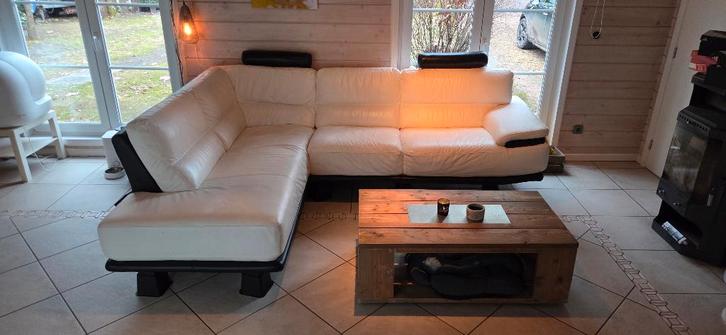 Lederen hoekzetel van Chateau d'Ax, Huis en Inrichting, Zetels | Complete zithoeken, Gebruikt, Leer, Ophalen