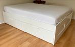 Ikea bed BRIMNES 140x200 met 4 lades, Comme neuf, Enlèvement