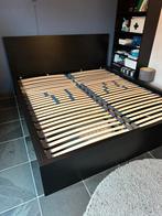 Ikea malm bed zwartbruin 180 cm x 200 cm, Enlèvement, Utilisé, 180 cm, 200 cm