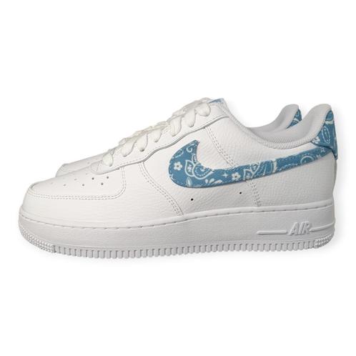 Nike AF1 Low '07 Essential White Worn Blue Paisley - 39/40, Kleding | Dames, Schoenen, Nieuw, Sneakers, Blauw, Verzenden