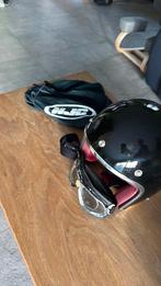 Casque moto jet HJC style vintage + lunettes excellent état, Enlèvement, S, Neuf, sans ticket, Hommes