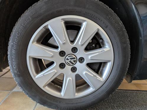 Velgen met winterbanden VW 7Jx16 ET45, 205/60 R16, Auto-onderdelen, Banden en Velgen, Velg(en), Winterbanden, 16 inch, 205 mm