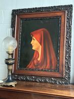 Vintage schilderij in originele lijst, Ophalen of Verzenden