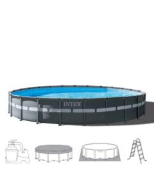 Intex opbouwzwembad - 732cm x 132cm, Tuin en Terras, Zwembaden, Gebruikt, Opzetzwembad, 120 cm of meer, Rond, Ophalen