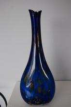 Blauwe 'gevlekte' Murano vaas,, Antiek en Kunst, Ophalen