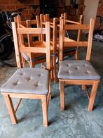 6 chaises en bois Ikea avec coussins, Maison & Meubles, Bois, Enlèvement, Cinq, Six Chaises ou plus, Utilisé