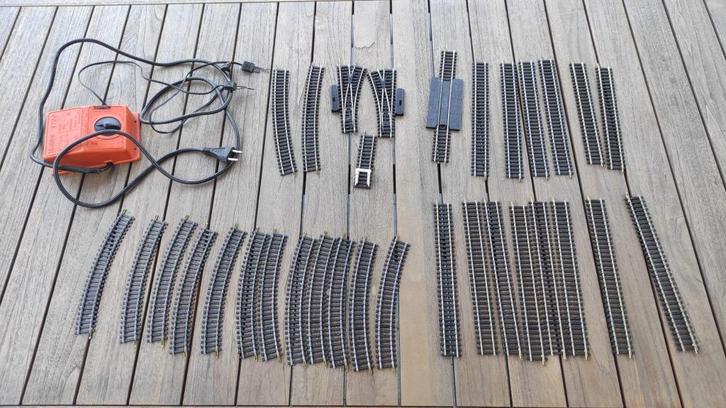 Ensemble de rails pour train électrique + Transfo JOUEF 9200, Hobby en Vrije tijd, Modeltreinen | H0, Gebruikt, Rails, Jouef, Ophalen