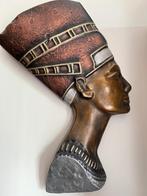 Egyptische Plaquette Nefertiti in pleister groot, Antiek en Kunst, Ophalen of Verzenden