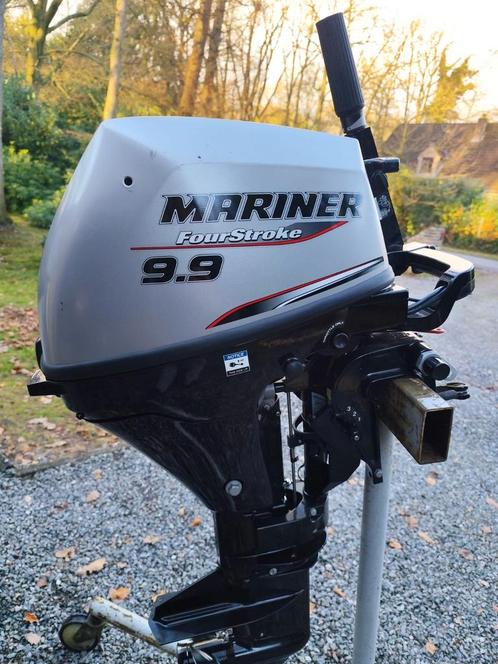 Recente Mariner / mercury 9,9 pk 4 takt kortstaar, Watersport en Boten, Buiten- en Binnenboordmotoren, Zo goed als nieuw, Benzine