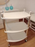 Roltafel wit.60x42x93 CM hoogte, Ophalen, Gebruikt