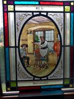 2 mooie glasramen, barbier en oud gemeentehuis Overijse, Ophalen