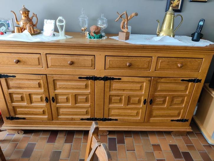 Eiken eetkamer, Huis en Inrichting, Kasten | Dressoirs, Gebruikt, Ophalen