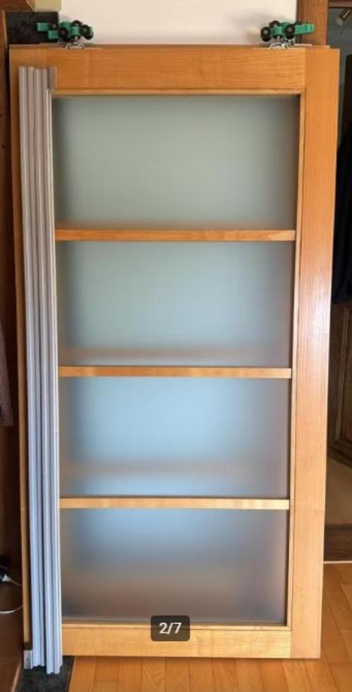 GRATIS 4 Schuifdeuren met 2x rails, Doe-het-zelf en Bouw, Raamkozijnen en Schuifdeuren, Gebruikt, Hout, 150 tot 225 cm, 75 tot 150 cm