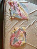Matrasovertrek en onderlakens regenboogkleuren, Ophalen of Verzenden, Gebruikt, Tweepersoons