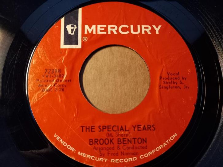 Brook Benton ‎– The Special Years / Where There's A Will '7, Cd's en Dvd's, Vinyl Singles, Gebruikt, Single, Pop, 7 inch, Ophalen of Verzenden
