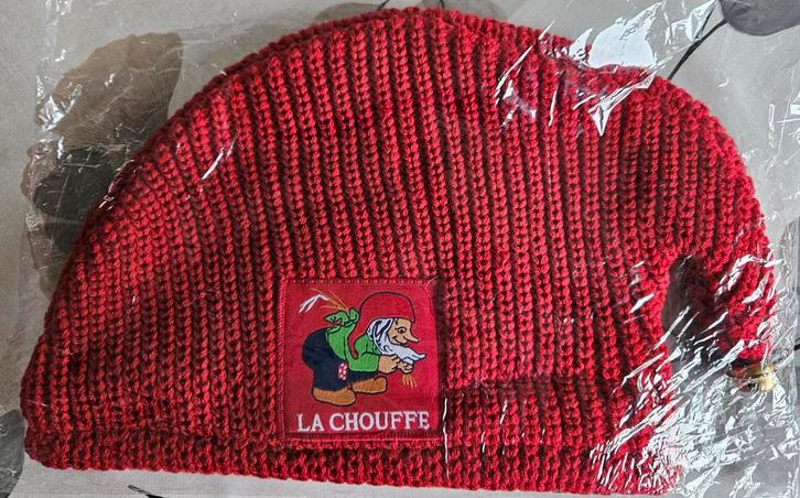 La Chouffe gebreide kaboutermuts NIEUW wit logo, Verzamelen, Biermerken, Ophalen of Verzenden