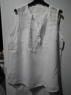 Witte blouse zonder mouwen voor dames. Maat 48 (Paprika), Kleding | Dames, Wit, Zo goed als nieuw, Maat 46/48 (XL) of groter, Paprika