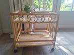 Vintage rotan serveerwagen, Ophalen of Verzenden